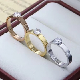 2020 Cartier Love 18K Gold Rose Gold Platinum Diamond Ring N4250100